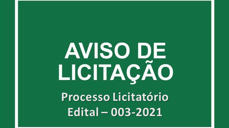 You are currently viewing Processo Licitatório 003-2021